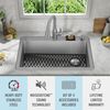33&rdquo; Drop-In Undermount Stainless Steel Single Bowl Kitchen Sink with Accessories